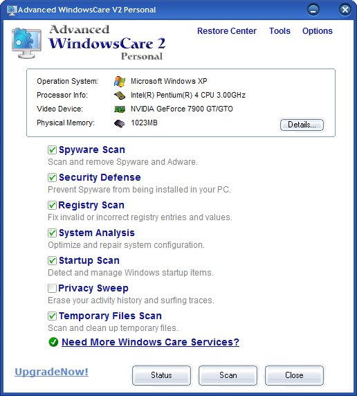 Advanced WindowsCare Personal 2.72