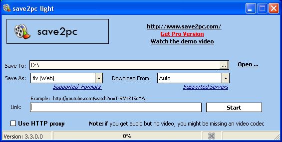 Сохранение сетевого видео Save2pc Light