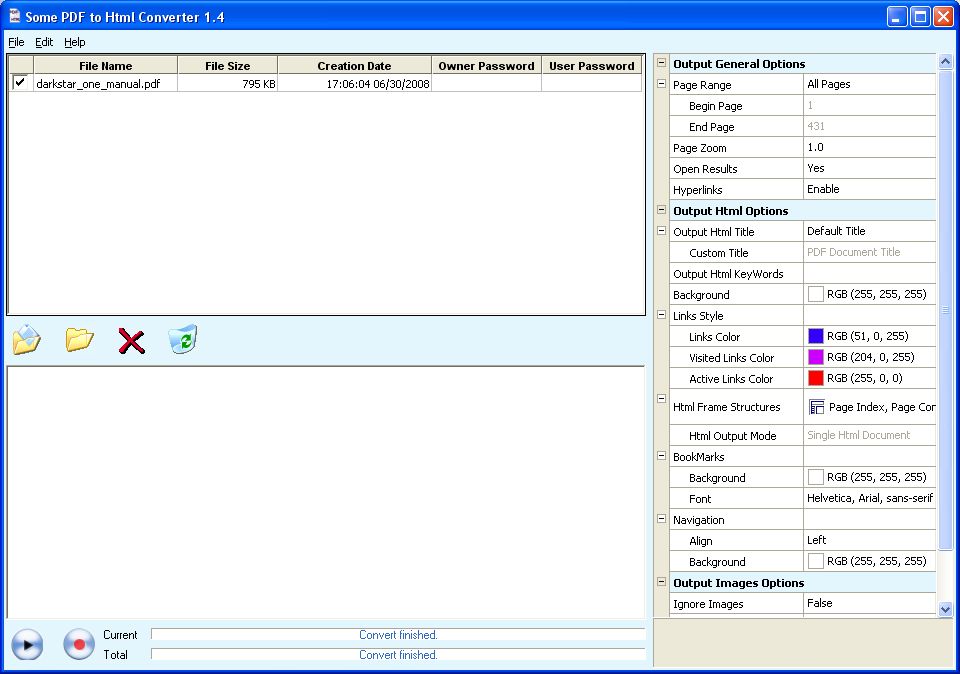Some PDF to HTML Converter